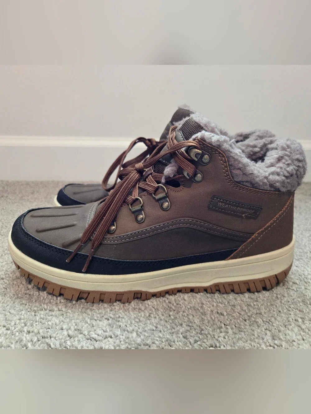 Men's Weatherproof Slope Sneaker Boots - Brown - Size 9